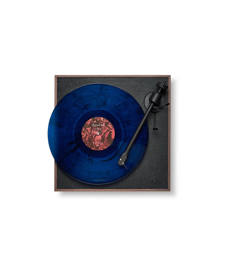 Le Pack Platine Square CC & Rangement Vinyles Noir & Noyer