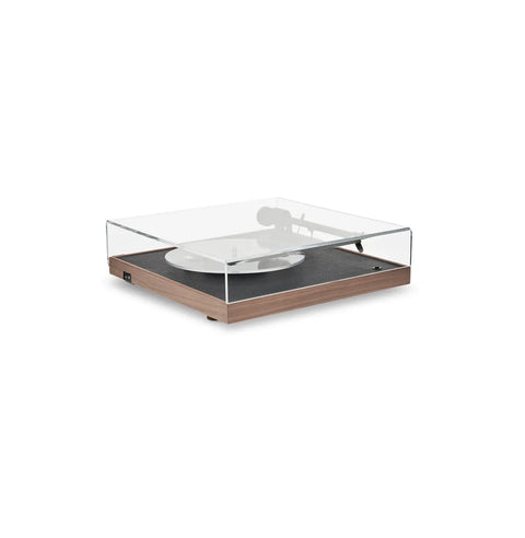 Le Pack Platine Square CC & Rangement Vinyles Noir & Noyer