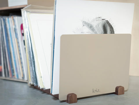 Taupe & Walnut Vinyl Storage