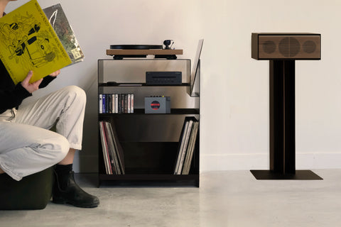 La Console Vinyles Acier - Noir