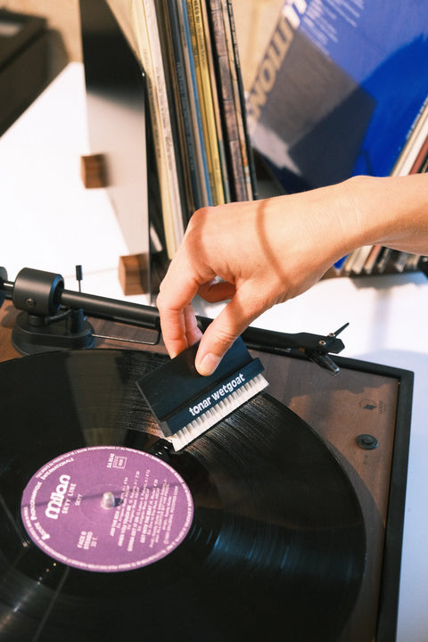 Le Pack Vinyle - Platine SQUARE & Rangement Vinyles Noir