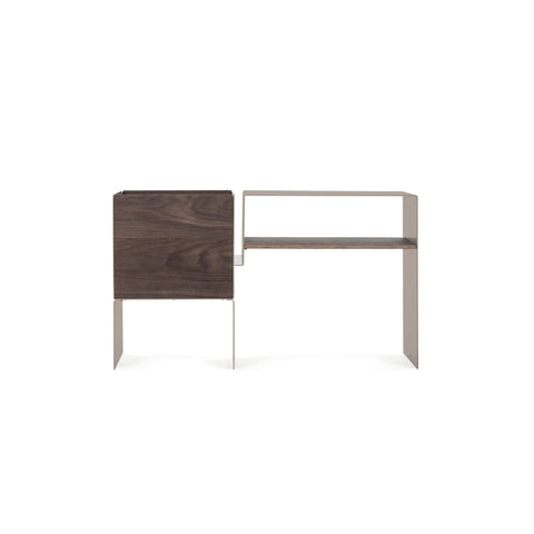 The Taupe & Walnut Vinyl Console