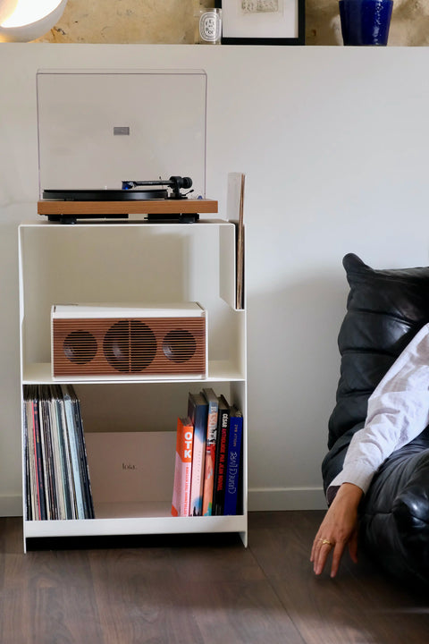 La Console Vinyles Acier AS - Blanc