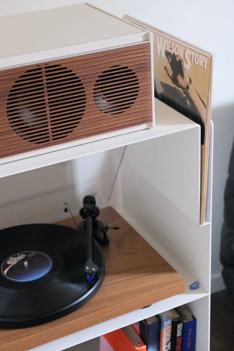 La Console Vinyles Acier AS - Blanc
