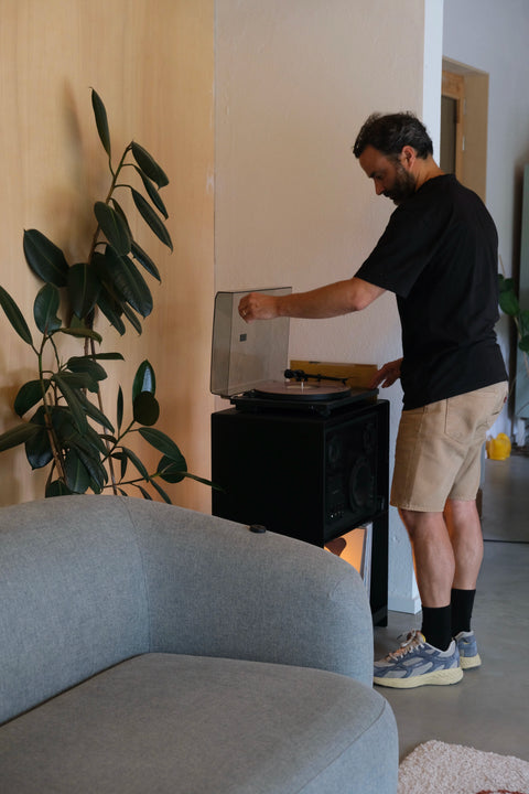 La Console Vinyles Acier AS - Noir