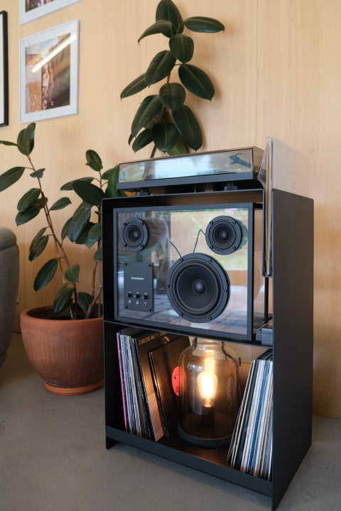 La Console Vinyles Acier AS - Noir