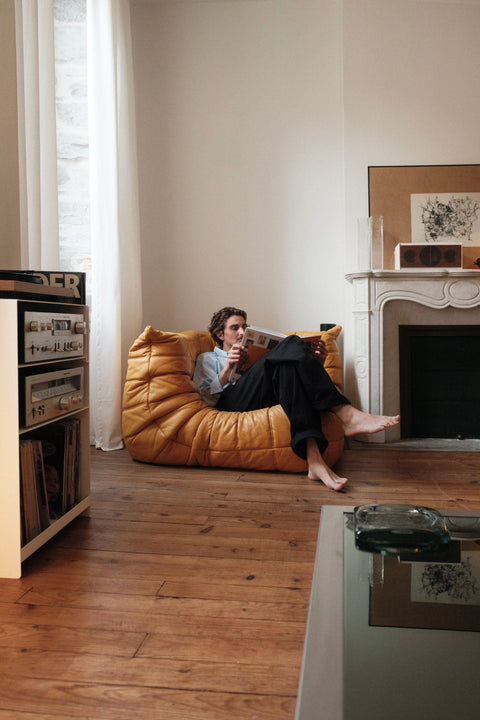 La Console Vinyles Acier - Blanc