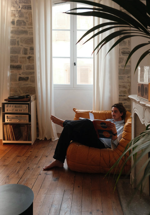 La Console Vinyles Acier - Blanc