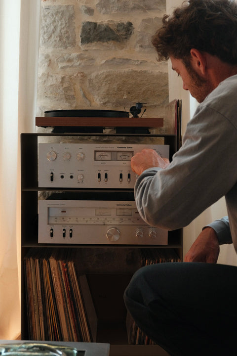 La Console Vinyles Acier - Noir