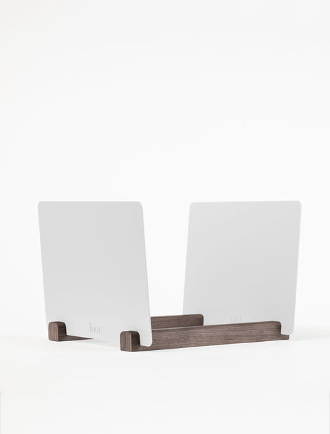 Le Rangement Vinyles Blanc & Noyer